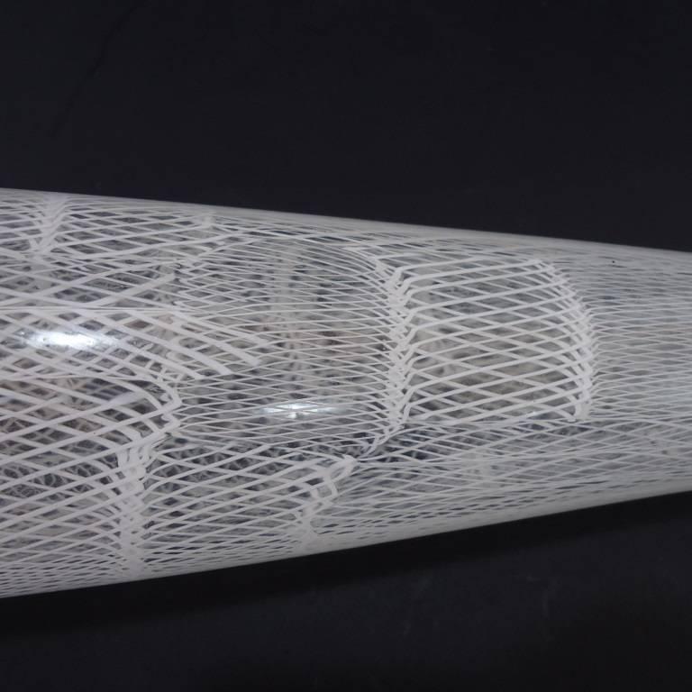 1954 Paolo Venini Muranoglas-Vase der Serie „Mosaico Zanfirico“ im Angebot 1