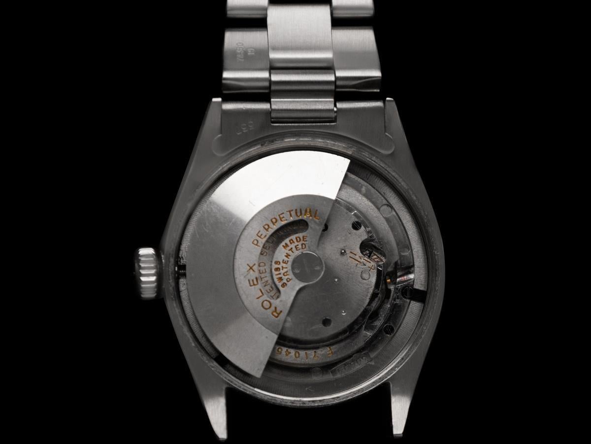 1954 Rolex Oyster Perpetual Classic Vintage Mens Automatic Watch with Bubbleback For Sale 2