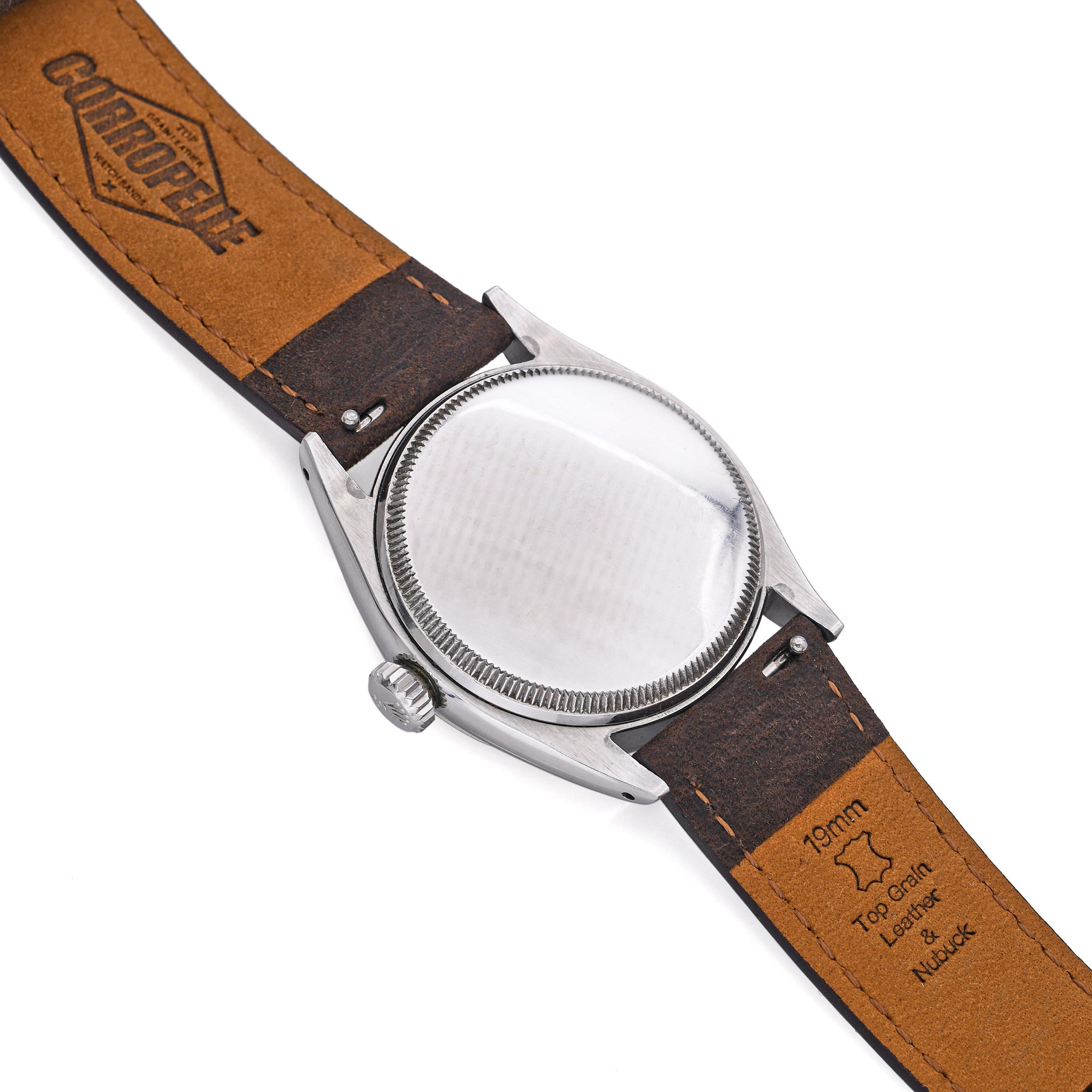 1954 Reloj Rolex Oyster Perpetual Automático de caballero de acero inoxidable Ref. 6285 en venta 1