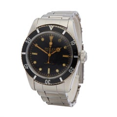1954 Rolex Submariner Stainless Steel 6538 Wristwatch