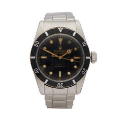 1954 Montre-bracelet Rolex Submariner en acier inoxydable 6538