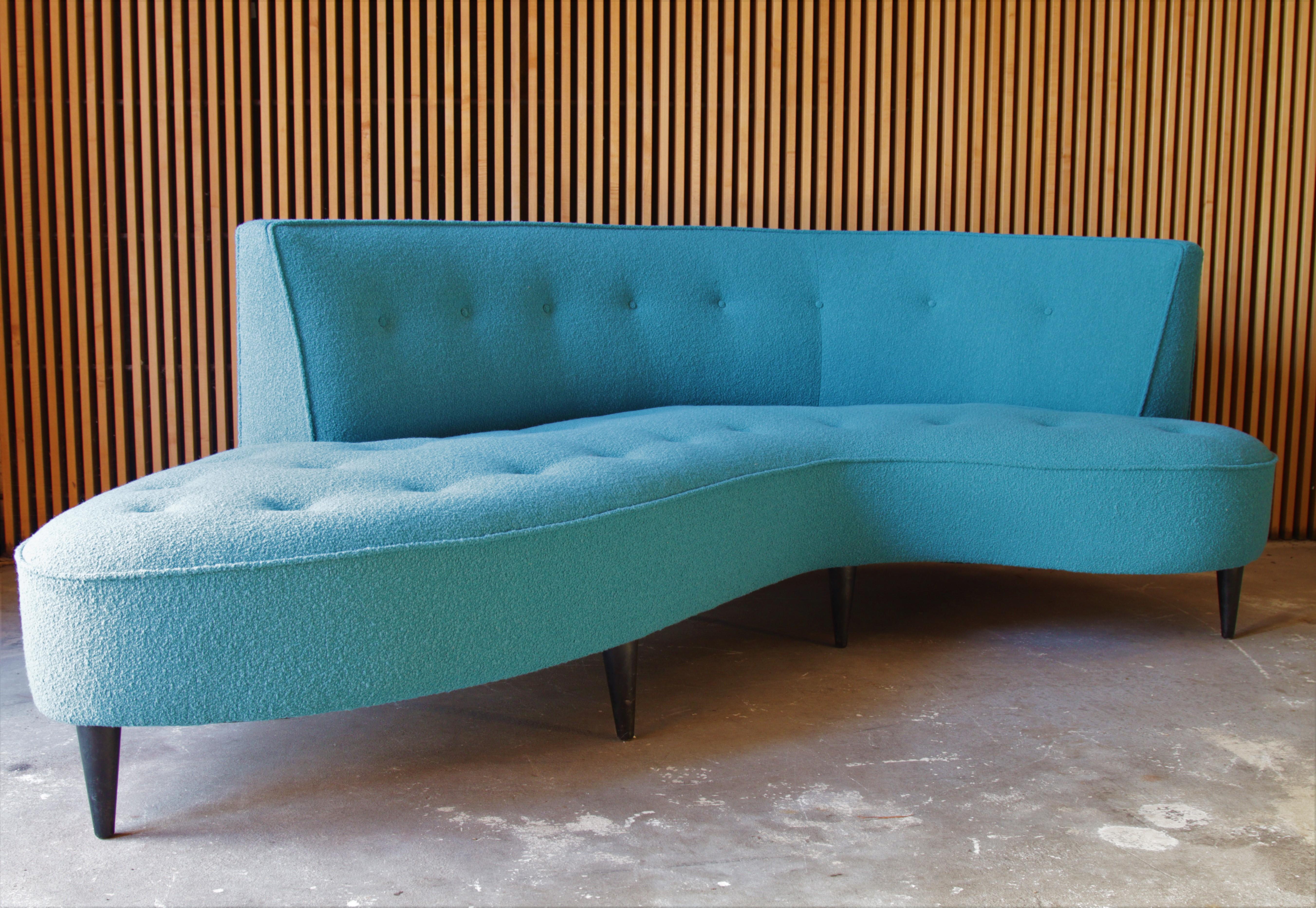 Mid-Century Modern 1954 Sherman Bertram Curved Sofa Attributed to Greta Magnusson-Grossman