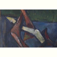 1954 Vintage E. Romano "Abstractions" Oil on Artist Board Painting