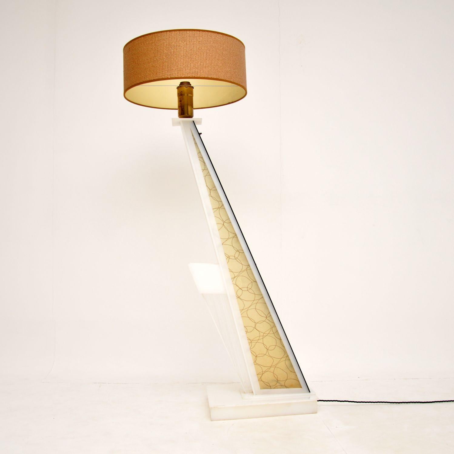 1954 Vintage Plexiglass Moss Floor Lamp 2