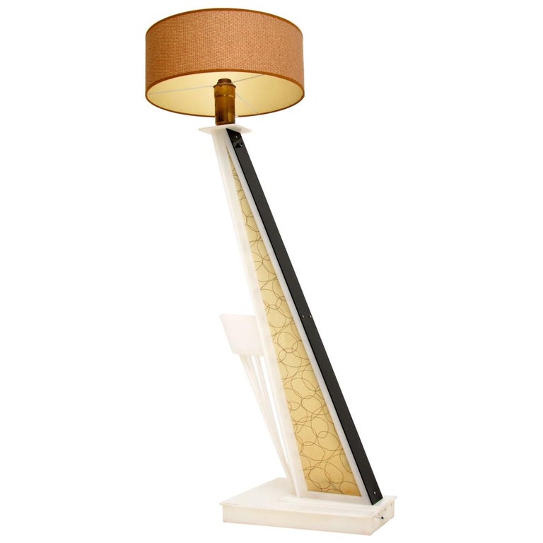 1954 Vintage Plexiglass Moss Floor Lamp For Sale at 1stDibs