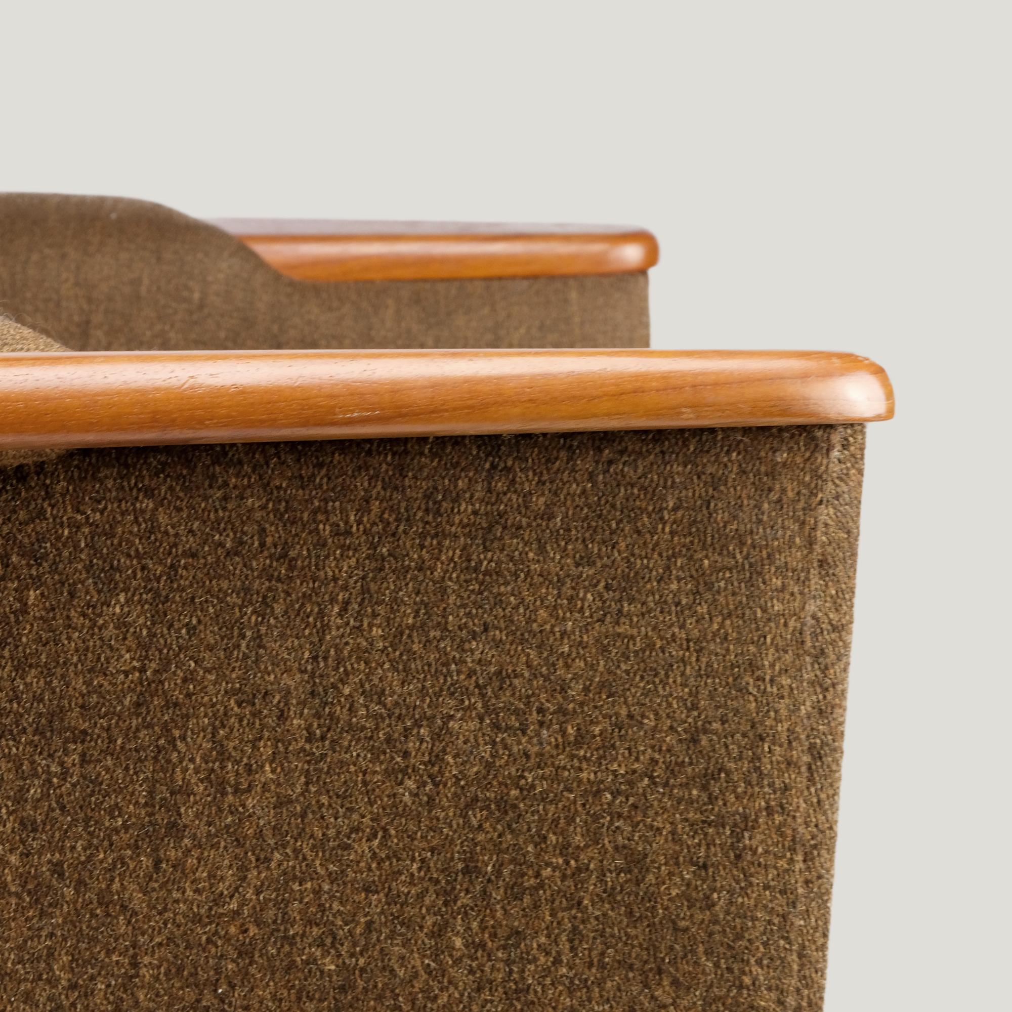 1954 Sillón vintage Sonett de Alf Svensson con reposabrazos de teca Sueco en venta