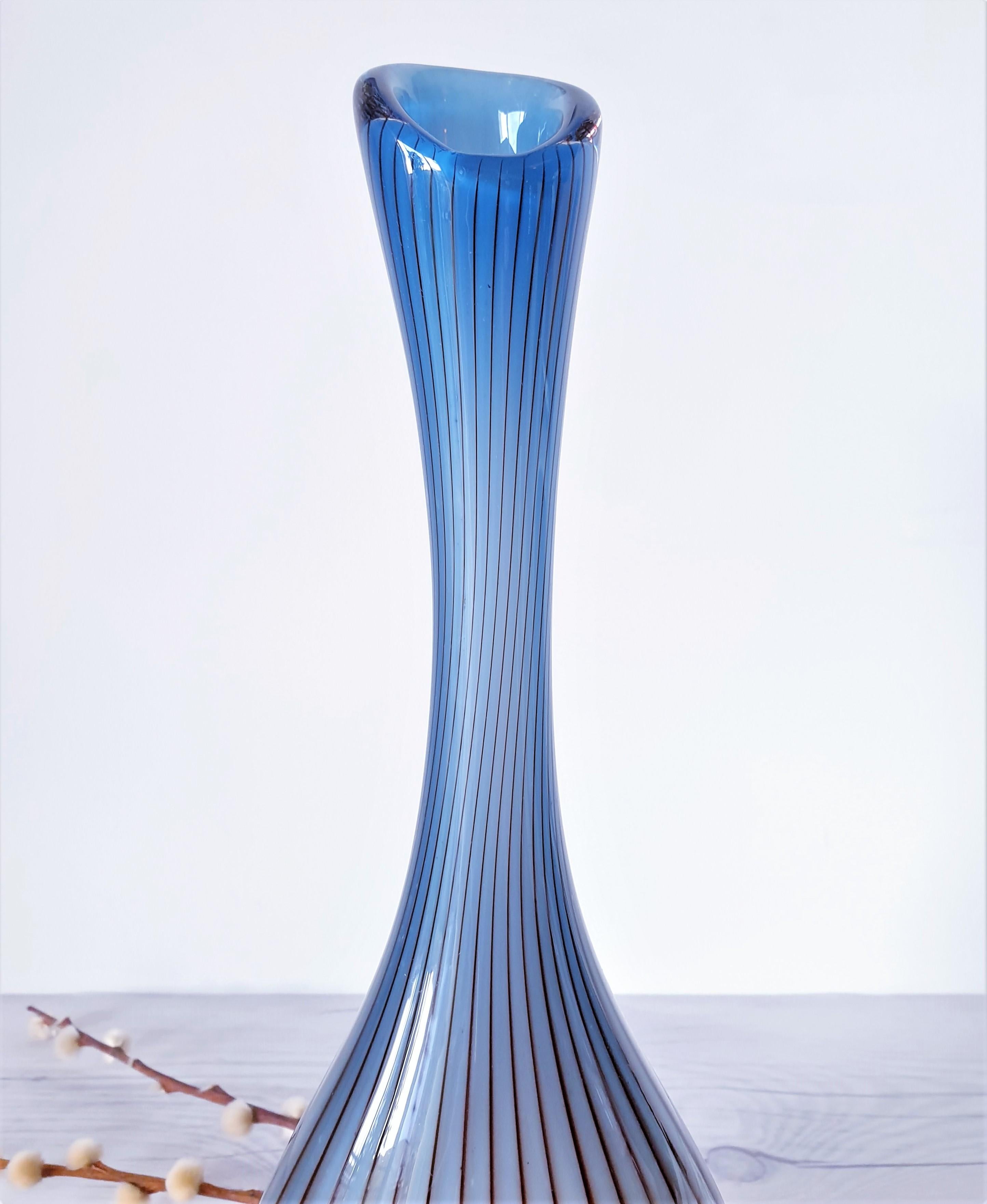 1955-56 Vicke Lindstrand, LC1 of 'Colora' Series for Kosta 'Boda' Handblown Vase 4
