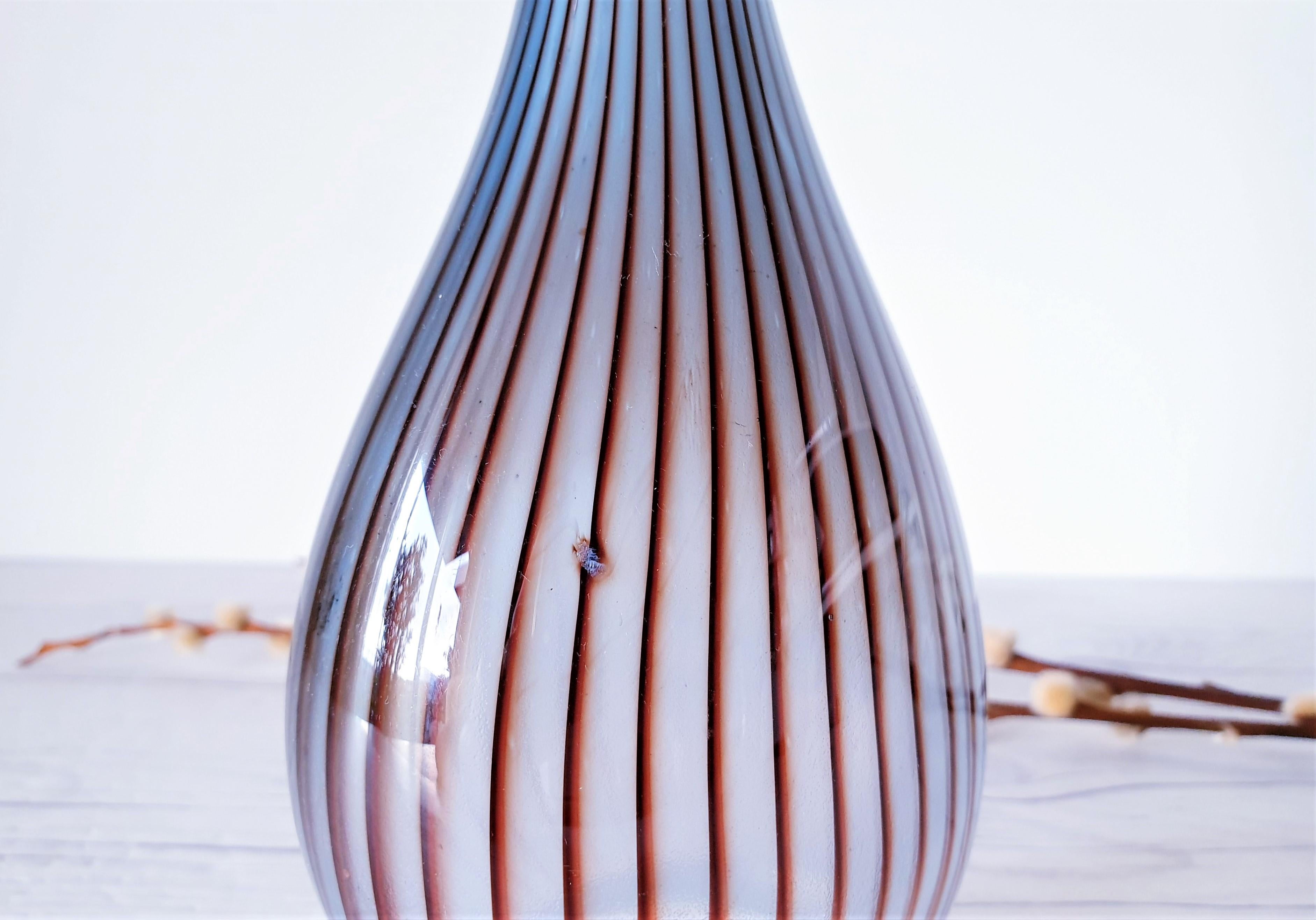 1955-56 Vicke Lindstrand, LC1 of 'Colora' Series for Kosta 'Boda' Handblown Vase 1