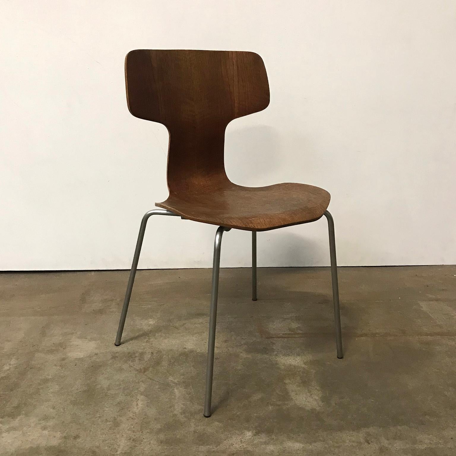 Mid-Century Modern 1955, Arne Jacobsen for Fritz Hansen, Original, Rare, Chair 3103 with Grey Base For Sale