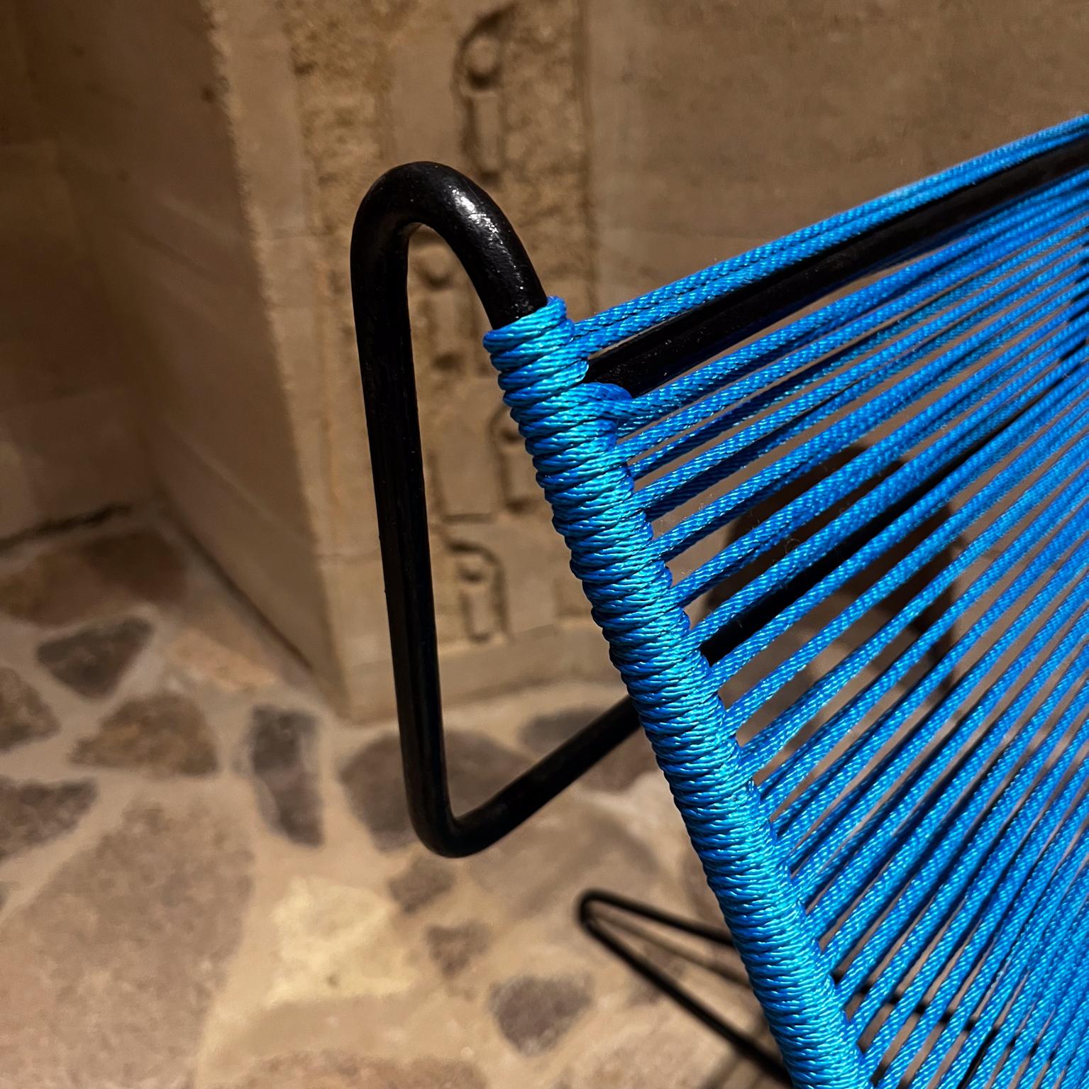 Mid-20th Century 1955 Arturo Pani Custom Modern Blue Lounge Chairs Mexico City For Sale