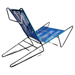 1955 Arturo Pani Custom Modern Blue Lounge Chairs Mexico City