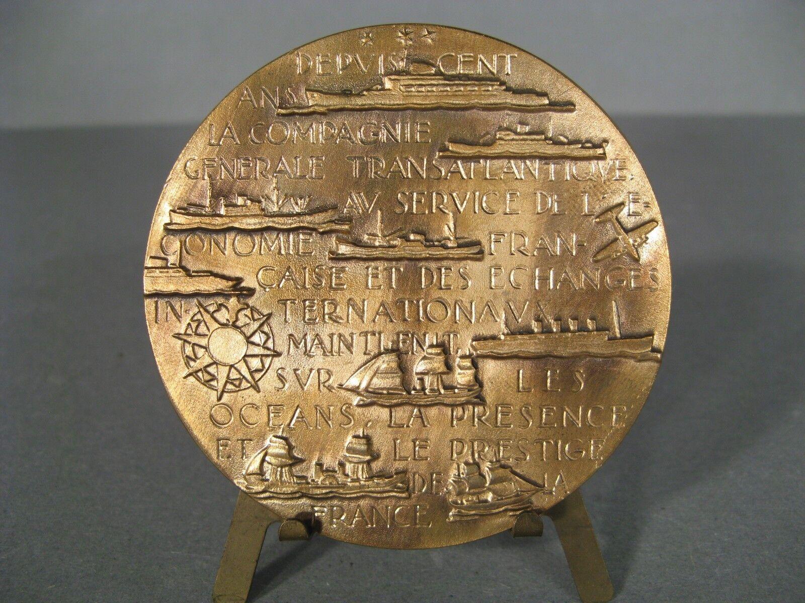 1955 Médaille de bronze commémorant le centenaire de la Compagnie Générale -1Y86 3