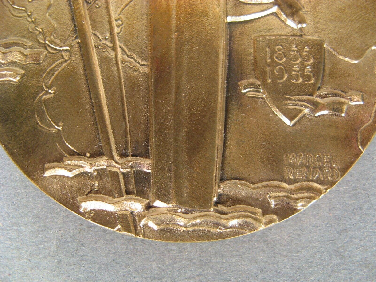 Milieu du XXe siècle 1955 Médaille de bronze commémorant le centenaire de la Compagnie Générale -1Y86