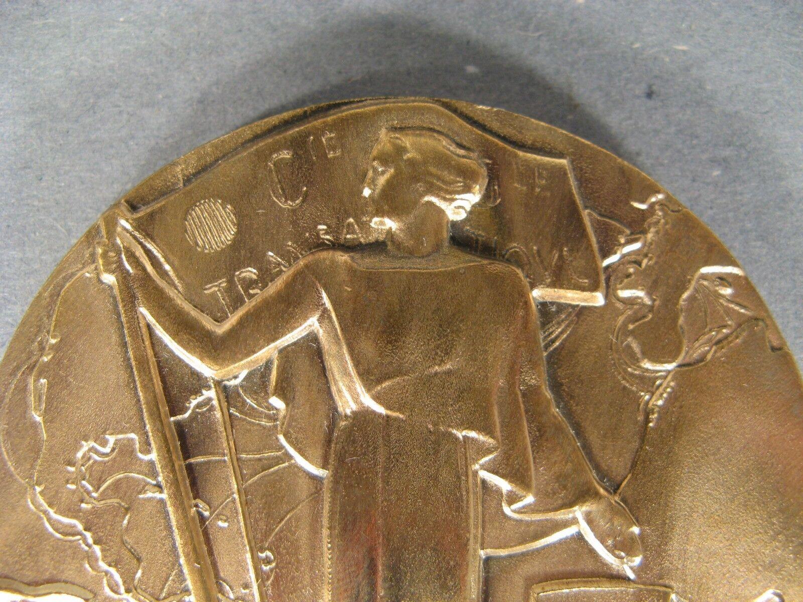Bronze 1955 Médaille de bronze commémorant le centenaire de la Compagnie Générale -1Y86