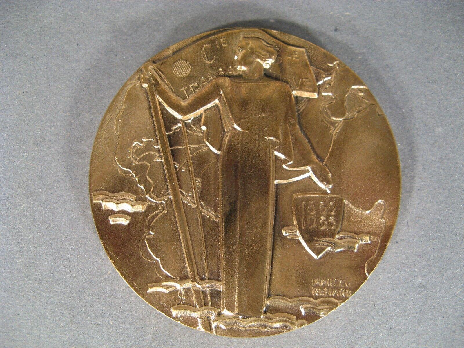 1955 Médaille de bronze commémorant le centenaire de la Compagnie Générale -1Y86 1