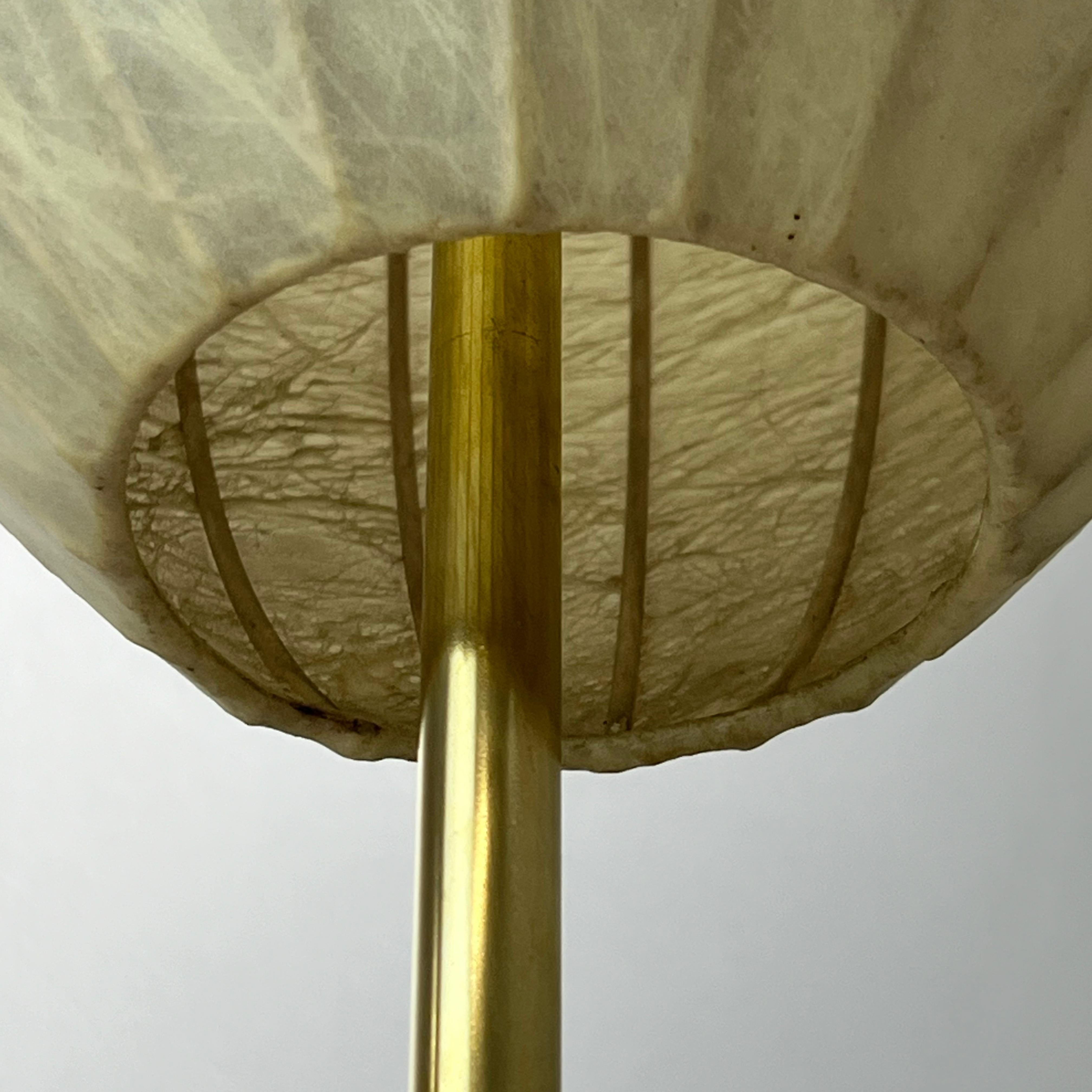 1955 Cocoon floor lamp with brass and cast iron base, produced by A.Eisenkeil. 3