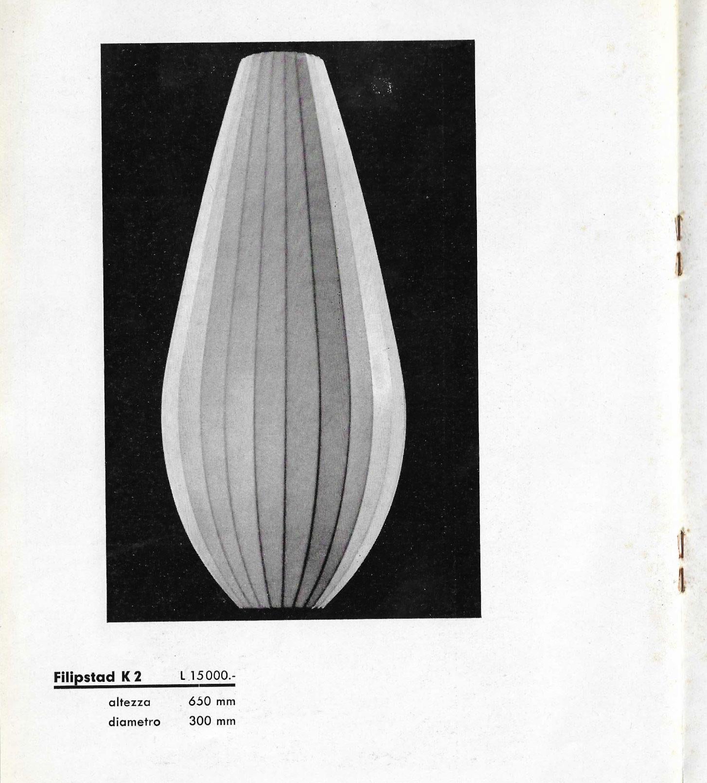 1955 Cocoon floor lamp with brass and cast iron base, produced by A.Eisenkeil. 9