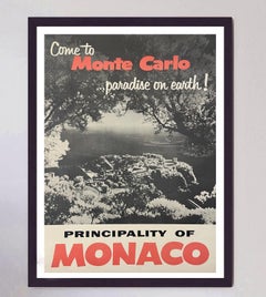 1955 Come to Monte-Carlo - Paradise on Earth Original Vintage Poster