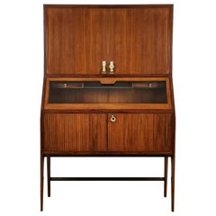 Mid-Century Modern Dry Bar by Ico Parisi in Mahogany, Glass, Brass - Italy