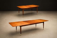 1955 Extendable Brazilian Modern Dining Table, Caviúna Wood, Giuseppe Scapinelli