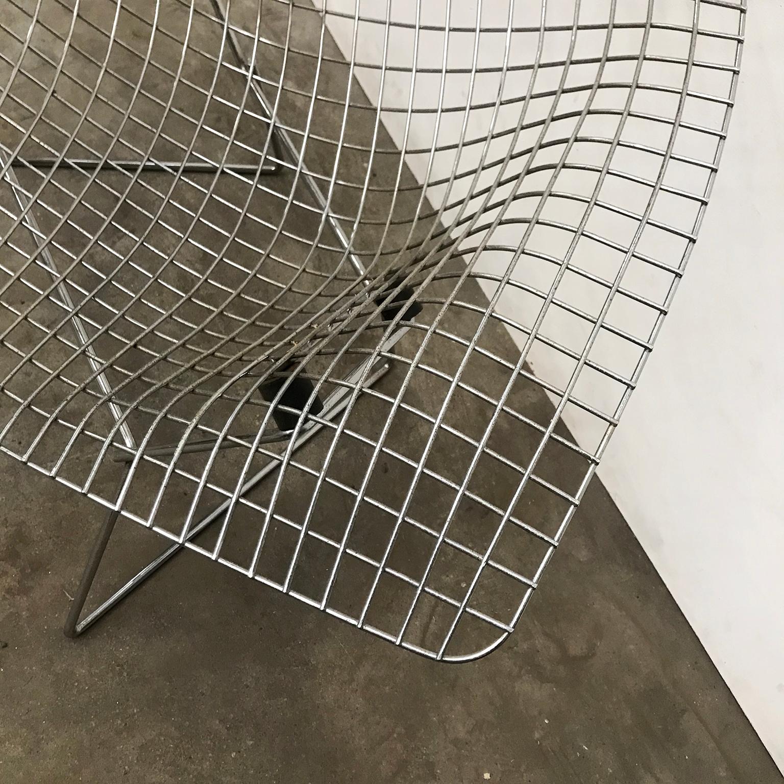 1955, Harry Bertoia for Knoll International, Wide, Large, Chrome, Diamond Chair For Sale 4