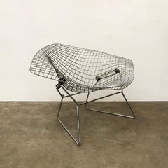 Harry Bertoia for Knoll International, Wide, Large, Chrome, Diamond Chair