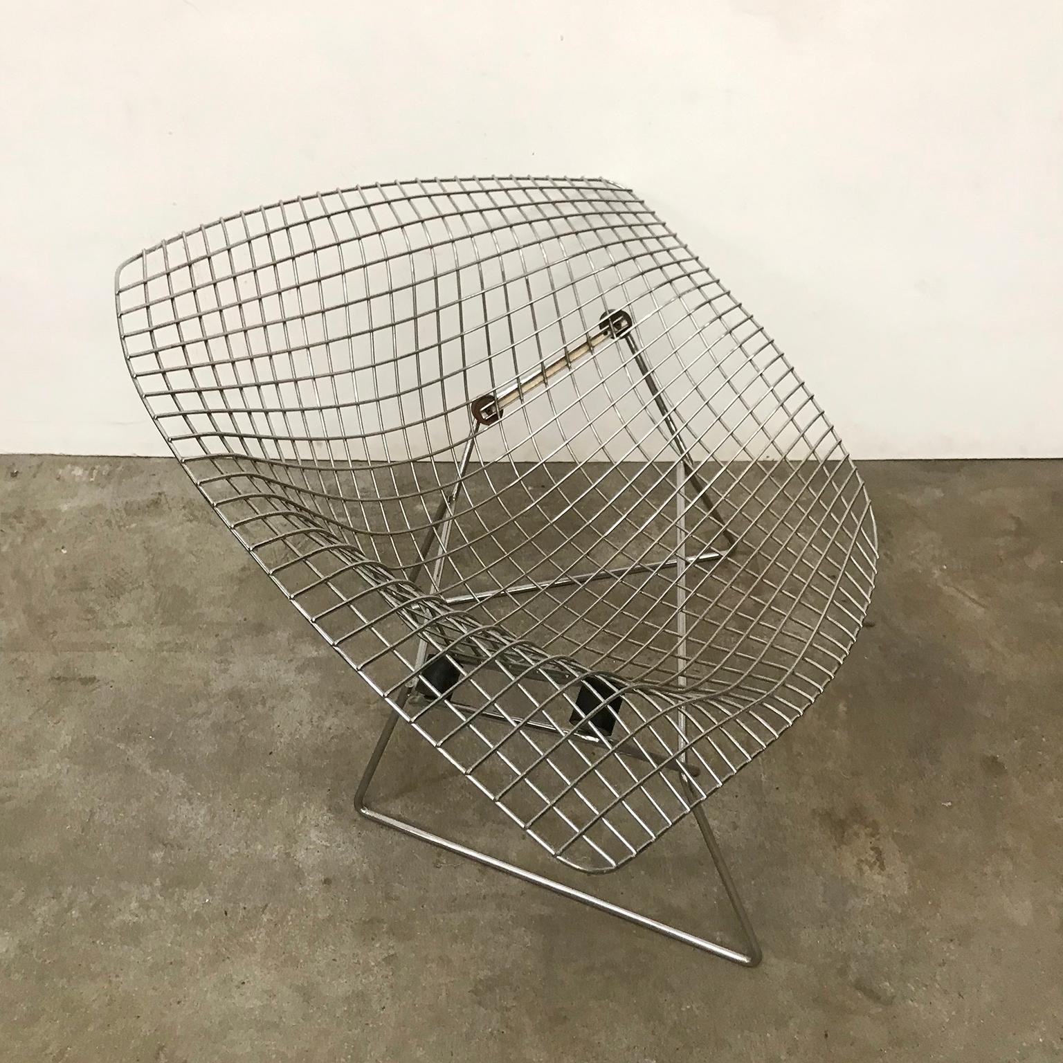 Mid-20th Century 1955, Harry Bertoia for Knoll International, Wide, Large, Chrome, Diamond Chair For Sale