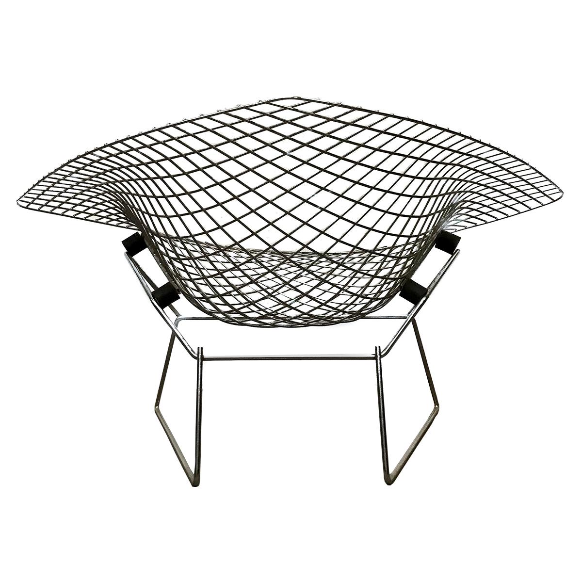 1955, Harry Bertoia for Knoll International, Wide, Large, Chrome, Diamond Chair For Sale