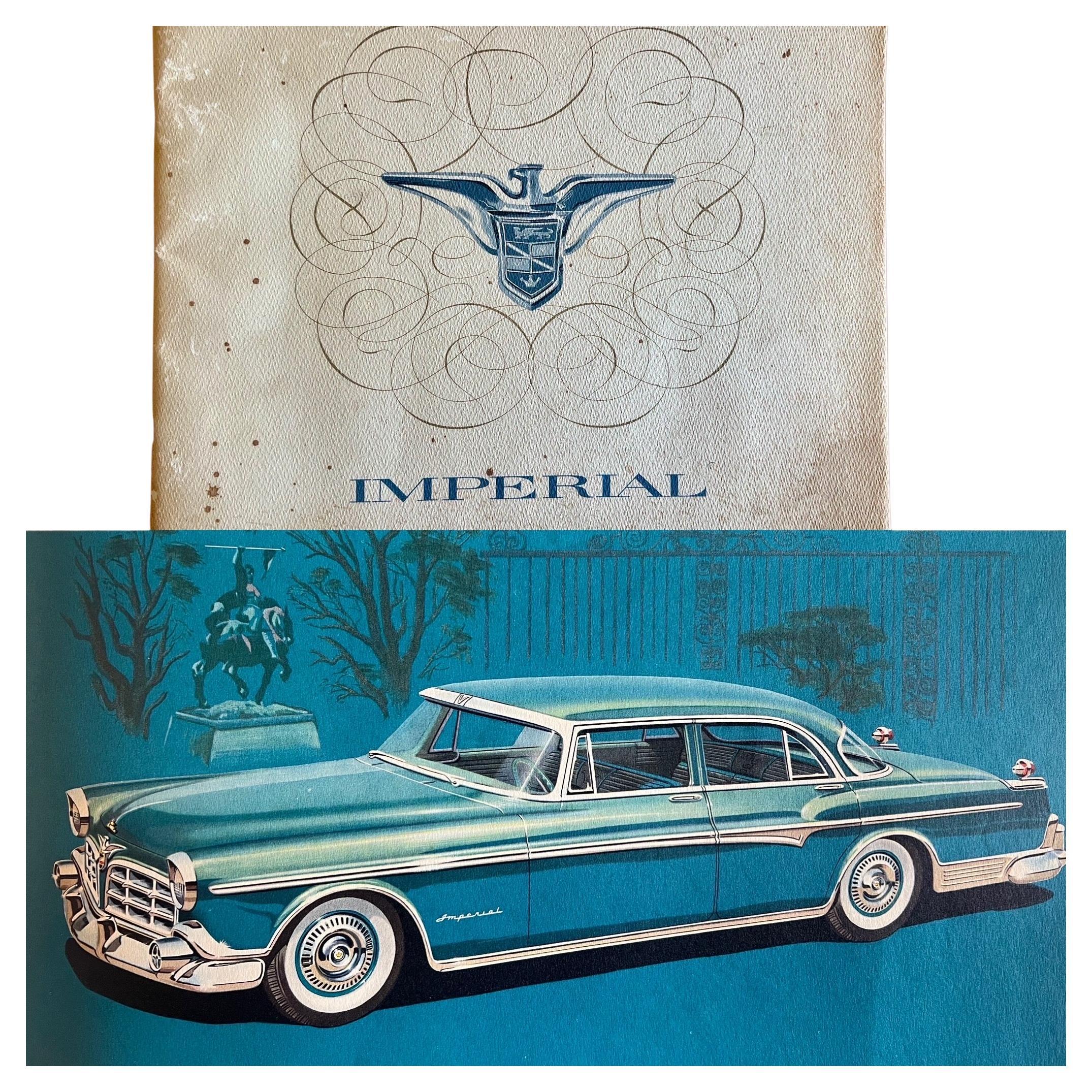 1955 Imperial Automobile Opuscolo originale litografato da A. McNamara Bros Detroit in vendita