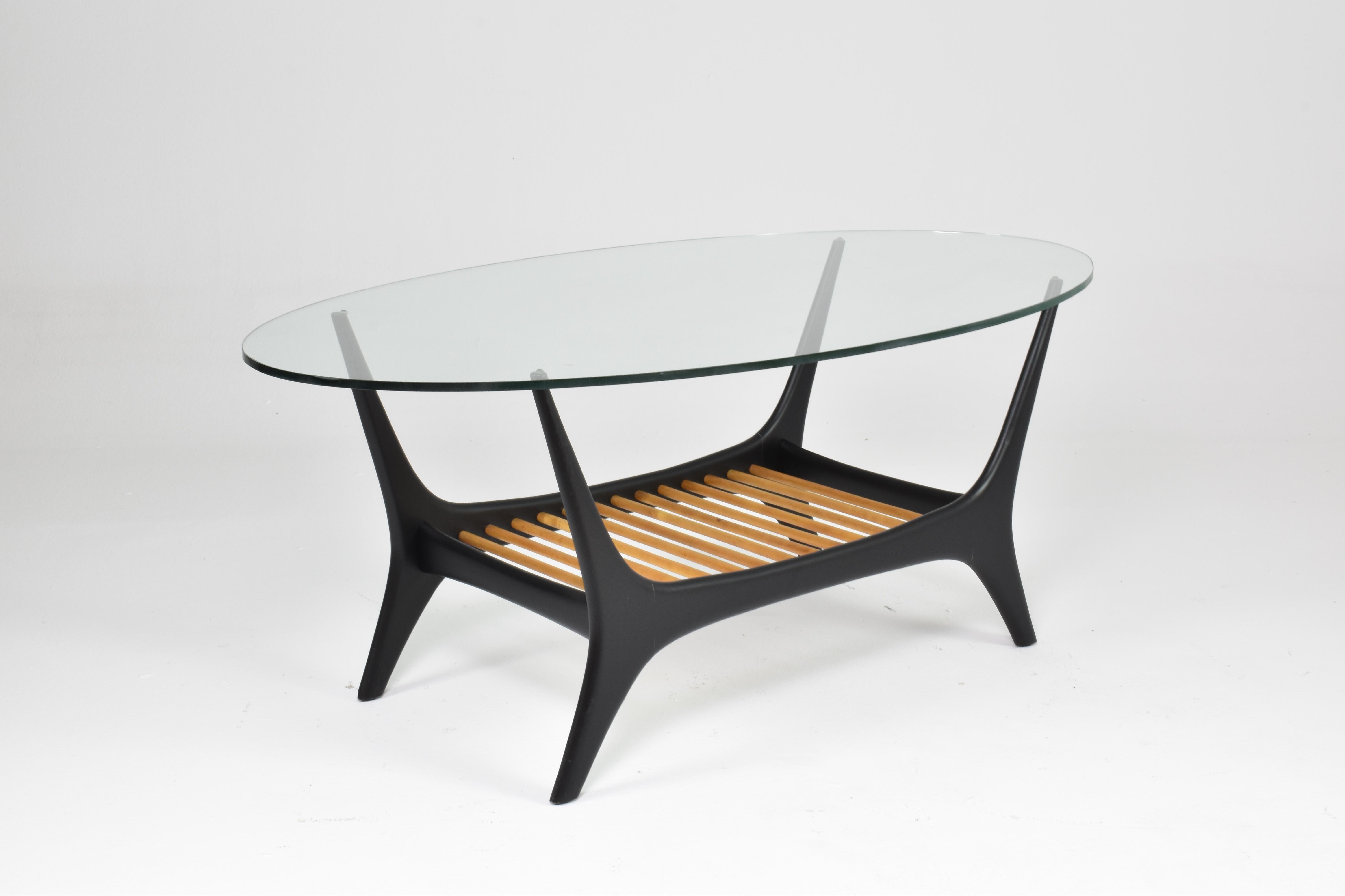 Mid-Century Modern Table basse japonaise du milieu du siècle dernier d'Alfred Hendrickx pour Belform, 1955 en vente
