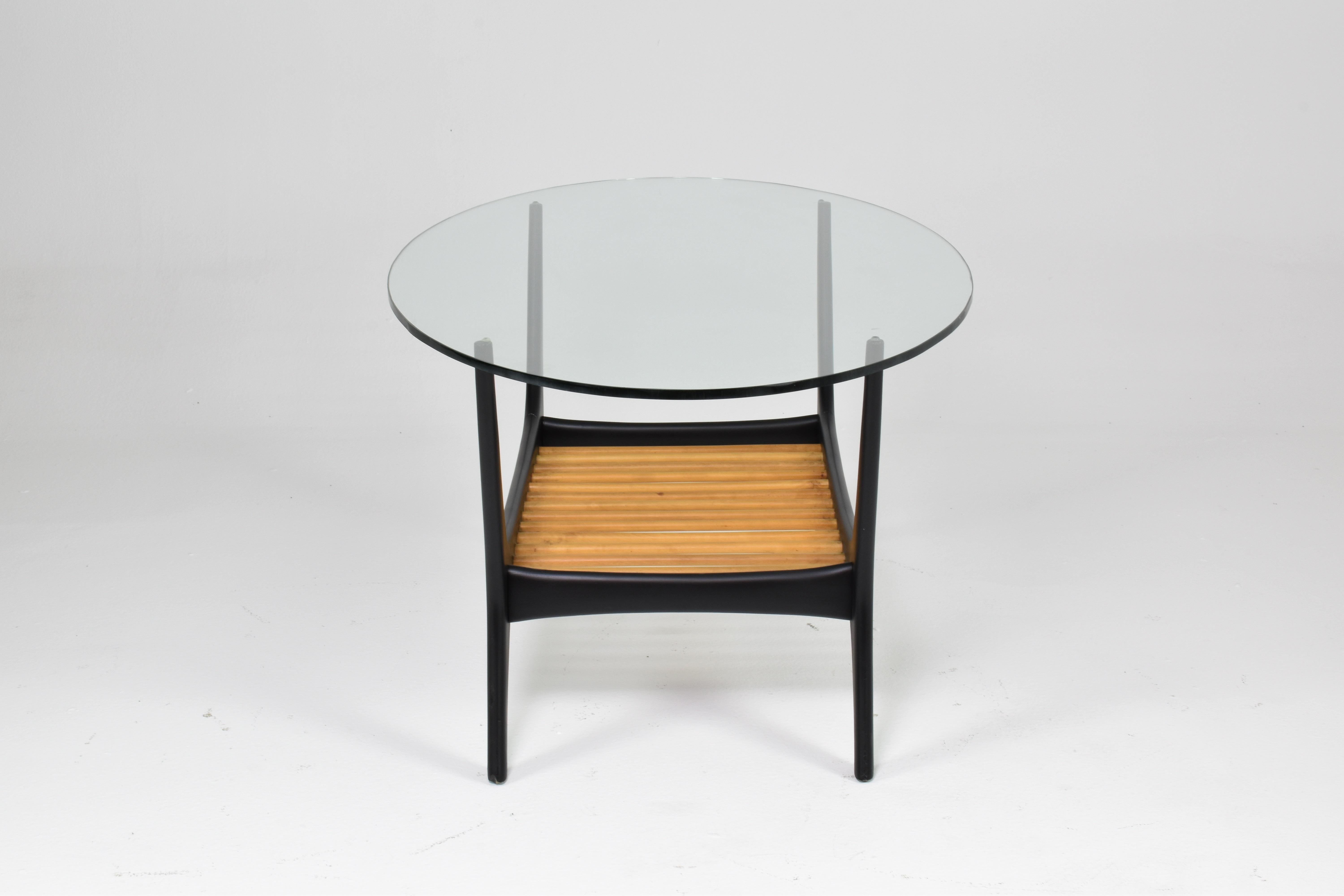Verre Table basse japonaise du milieu du siècle dernier d'Alfred Hendrickx pour Belform, 1955 en vente