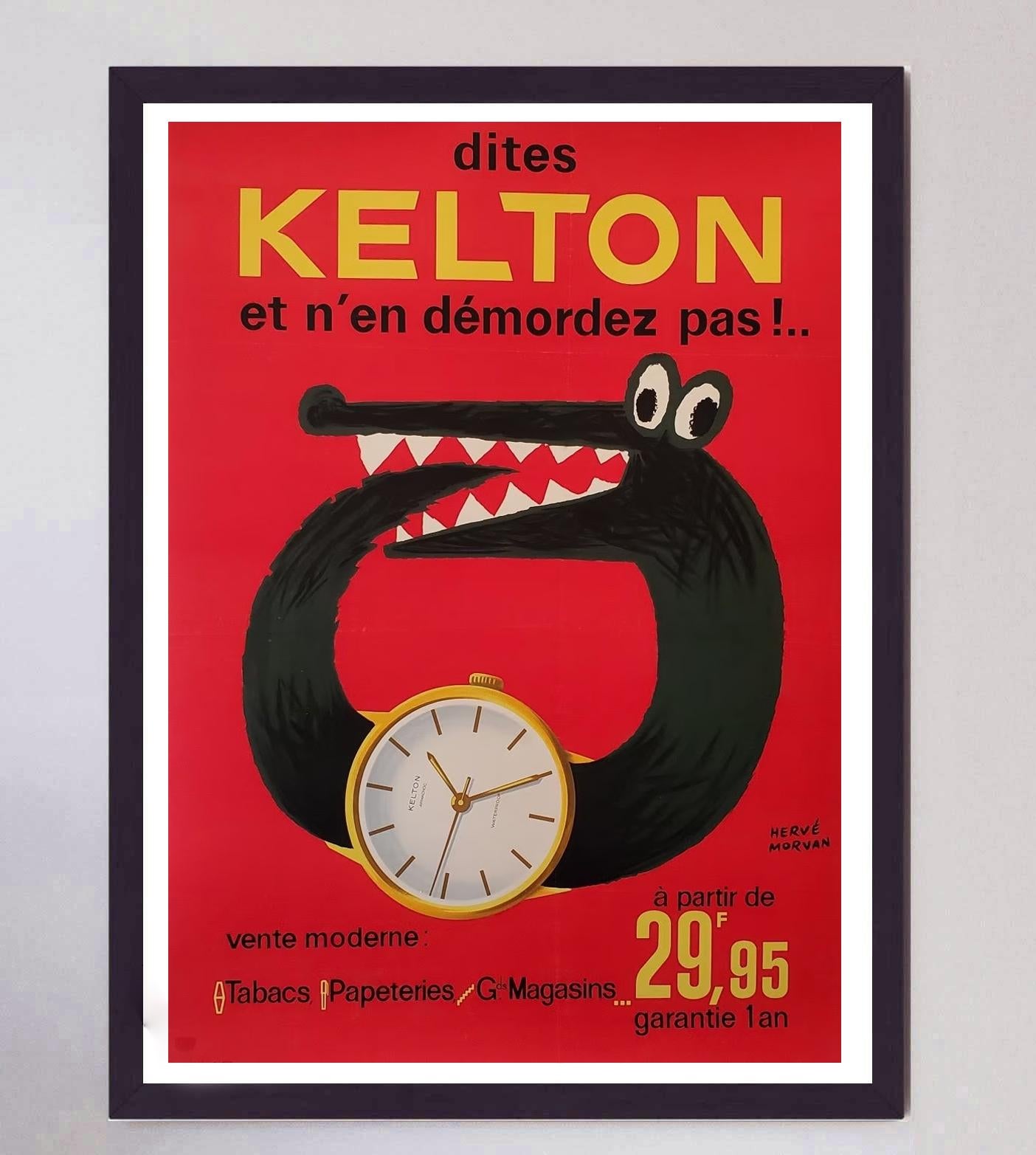 1955 Kelton - Herve Morvan Original Vintage Poster In Good Condition For Sale In Winchester, GB