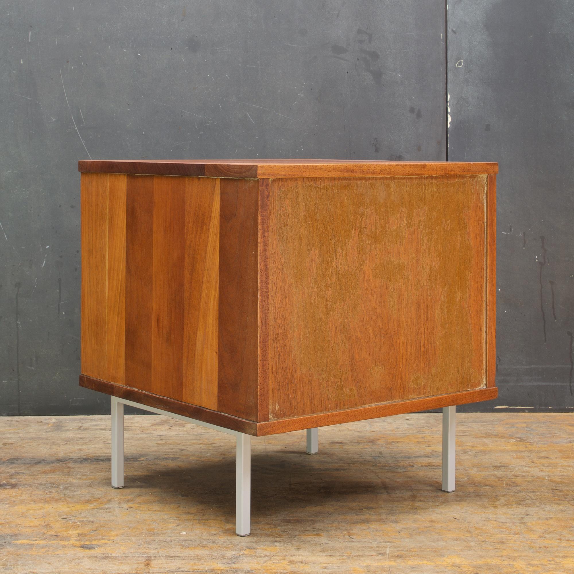 Mid-Century Modern 1955 Knoll + Drake Small Chest of Drawers Nightstand by Ladislav Rado Leather