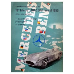 1955 Mercedes-Benz ADAC Eifel Race Original Vintage Poster 1955 Mercedes-Benz ADAC Eifel Race Original Vintage Poster