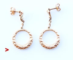 1955 Orecchini pendenti Nordic Creole in oro massiccio 18K /2,9gr