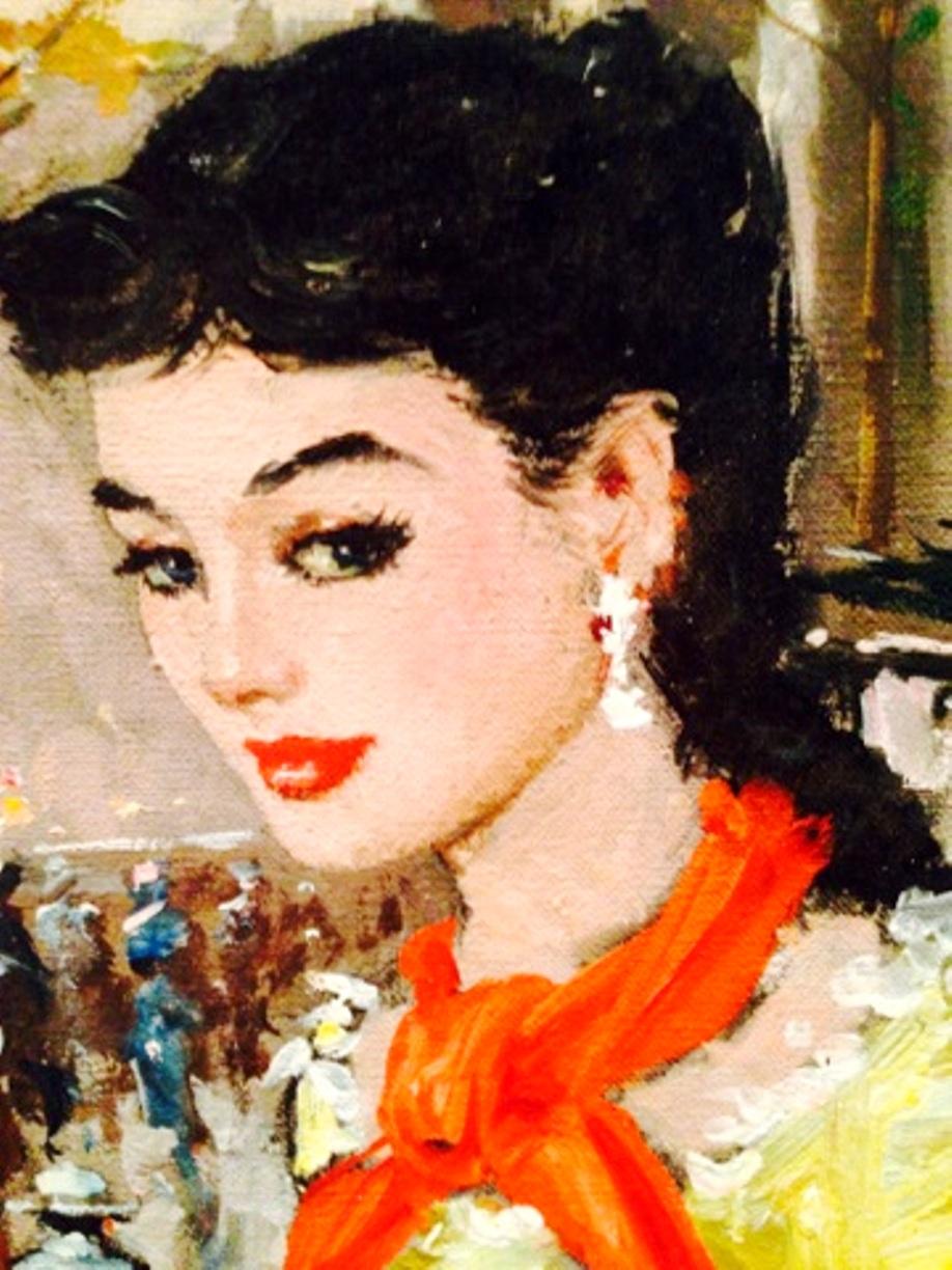1955 Original Oil on Canvas Painting 