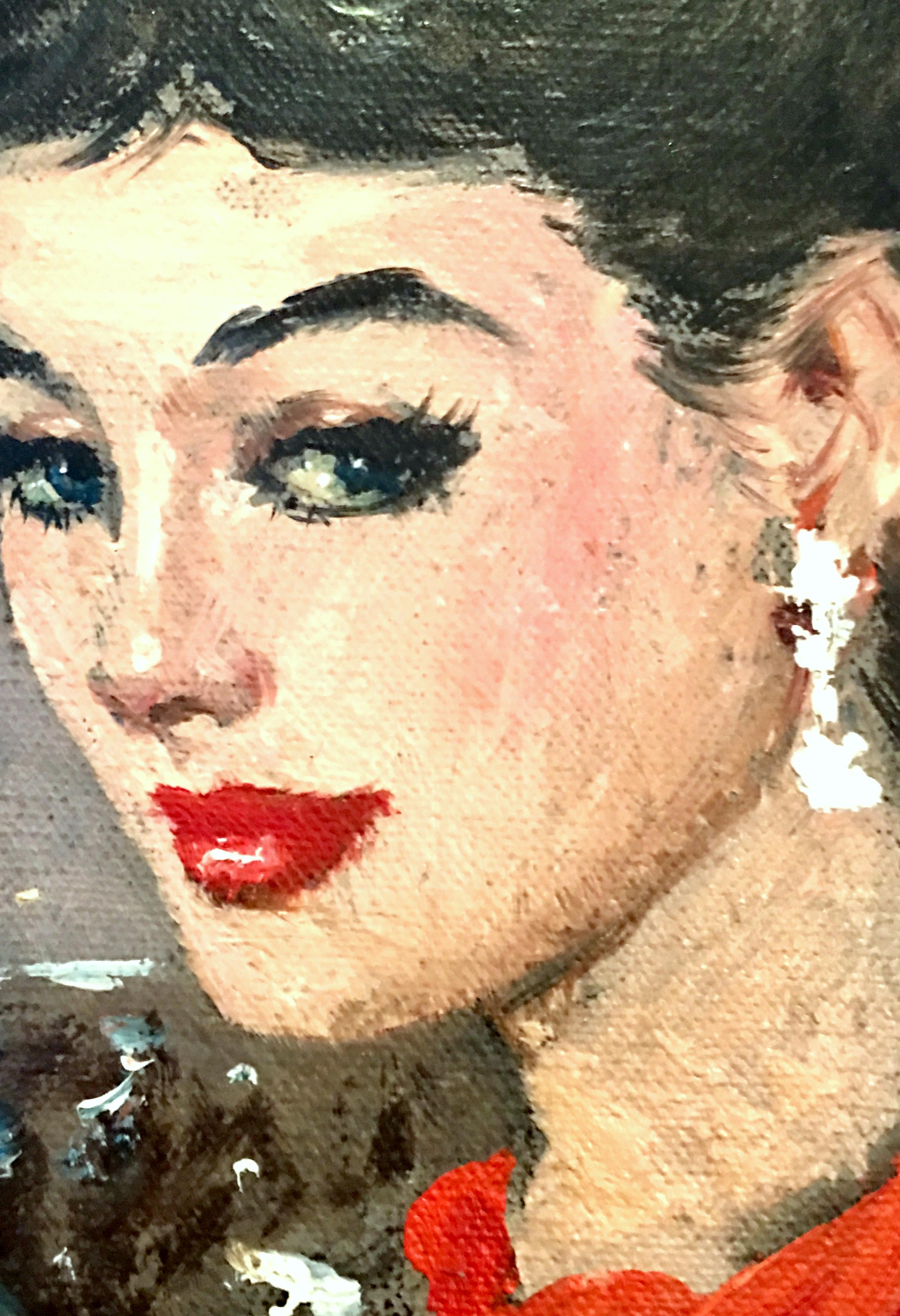 1955 Original Oil on Canvas Painting 