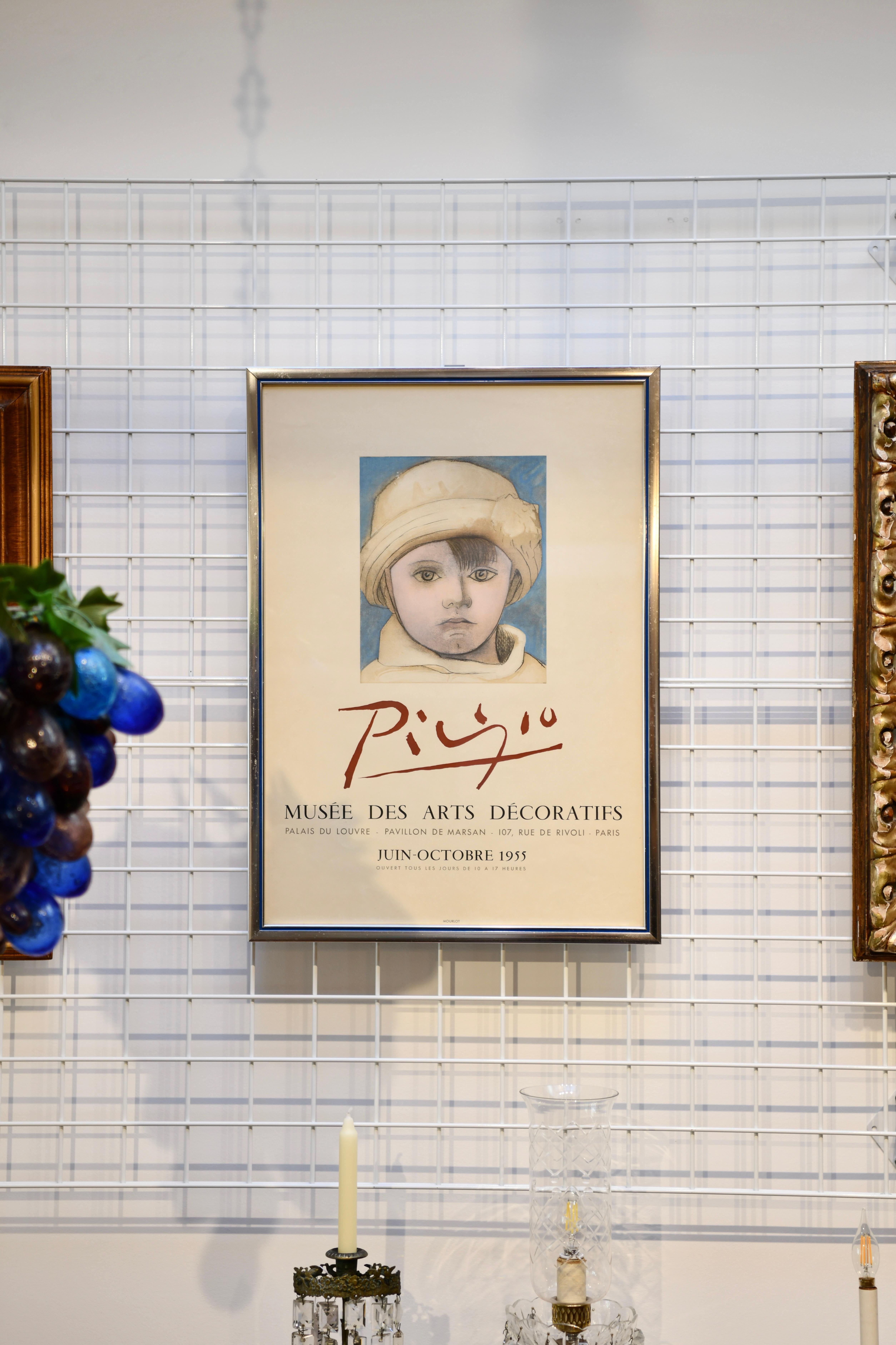 1955 Picasso Exhibition Poster In Good Condition For Sale In Brooklyn, NY