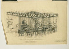 1955 "Private Lodge & Lounge" Architectural Rendering Prepared by Rucker Fuller