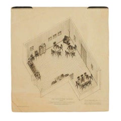 1955 Recreation Room Architectural Rendering by Rucker Fuller