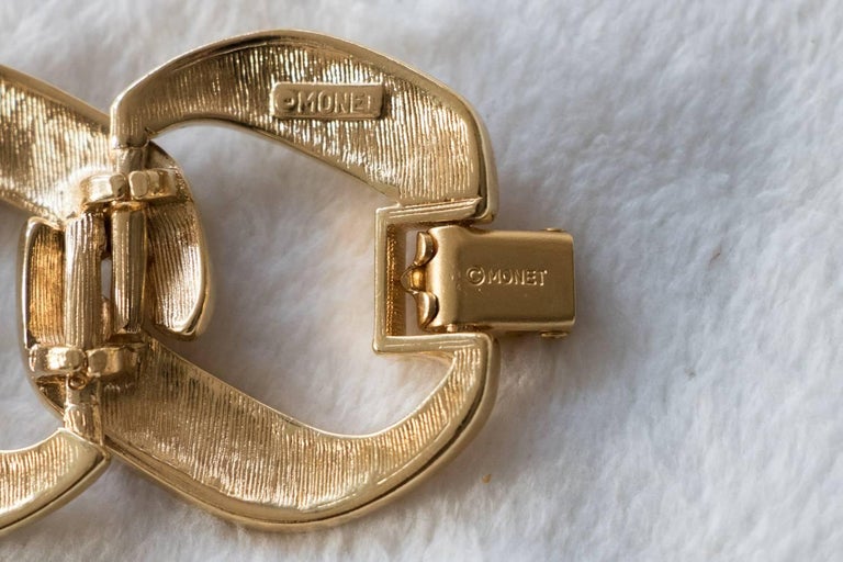 1955 Stunning Stamped Gold and White Lucite Necklace and Bracelet For Sale at 1stDibs