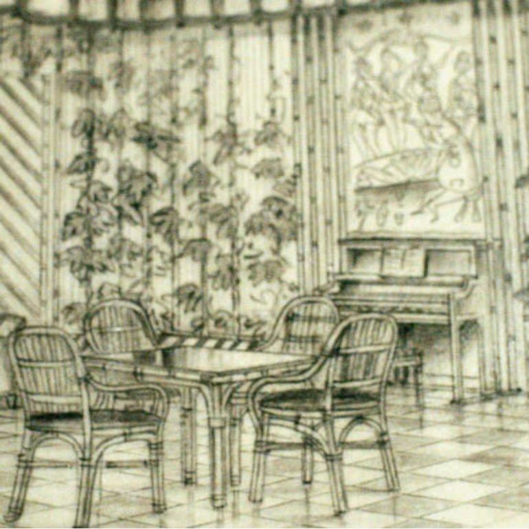 Américain 1955 Tropical Lodge & Lounge Architectural Prepared by Rucker Fuller en vente