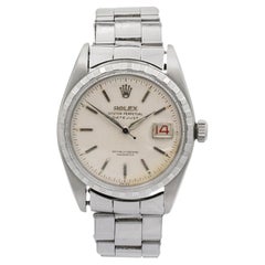 1955 Vintage Rolex Datejust Roulette Single Red 6305-2 36MM Edelstahl-Uhr, Vintage