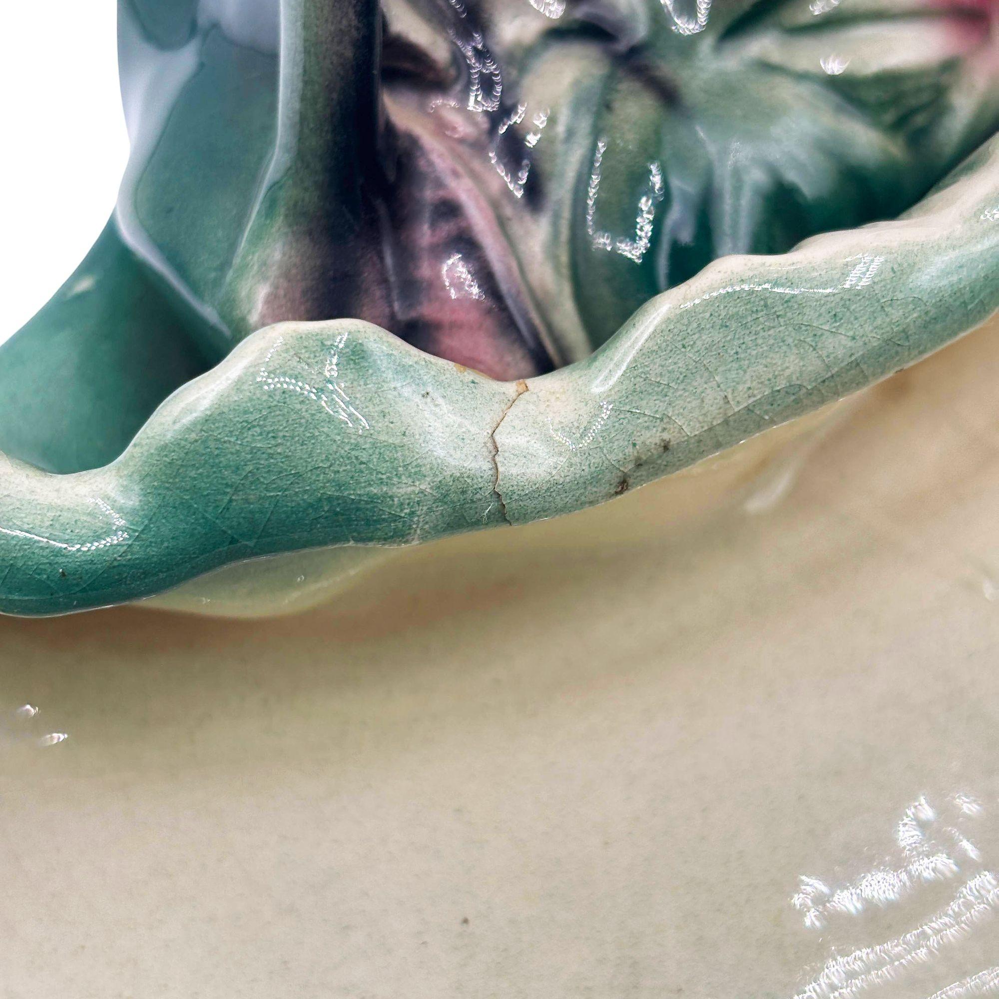 1956 Ceramic Flamingo Tropical Pond Indoor Planter by Lane & Company California For Sale 5