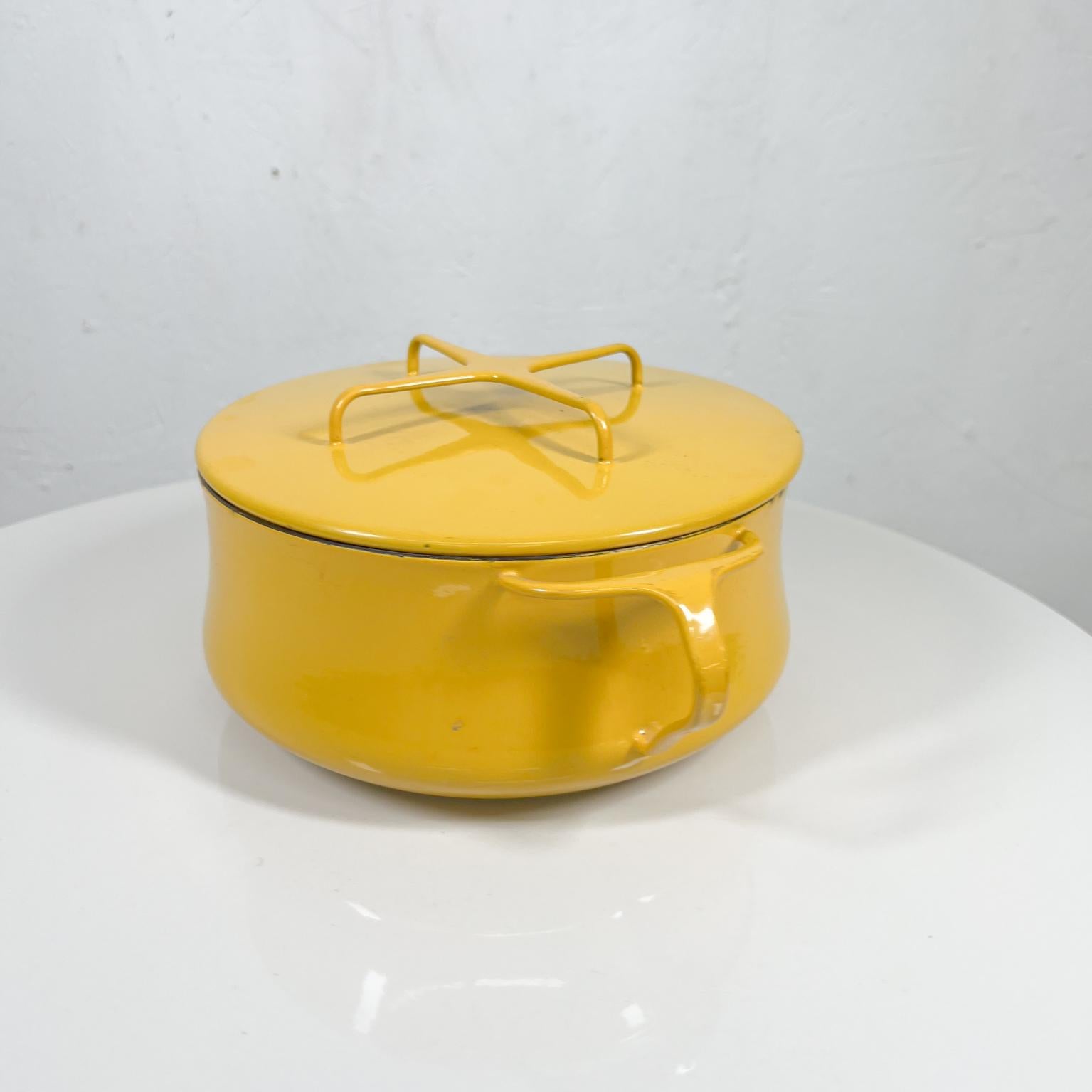 Danish 1956 Dansk Yellow Enamelware Casserole Pot Trivet Jens Quistgaard France