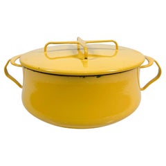 1956 Dansk Yellow Enamelware Casserole Pot Trivet Jens Quistgaard France