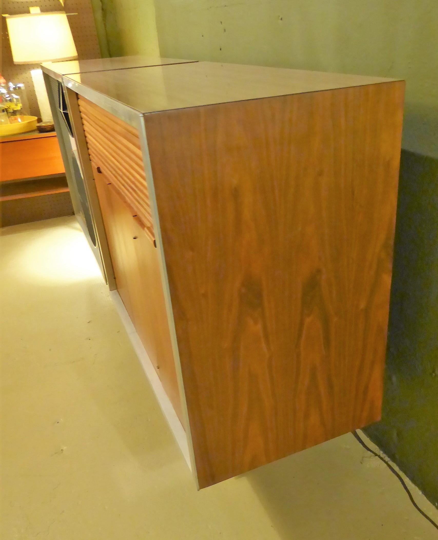 1956 Eames 3 Trusonic Speaker System and Custom Cabinet Credenza 1