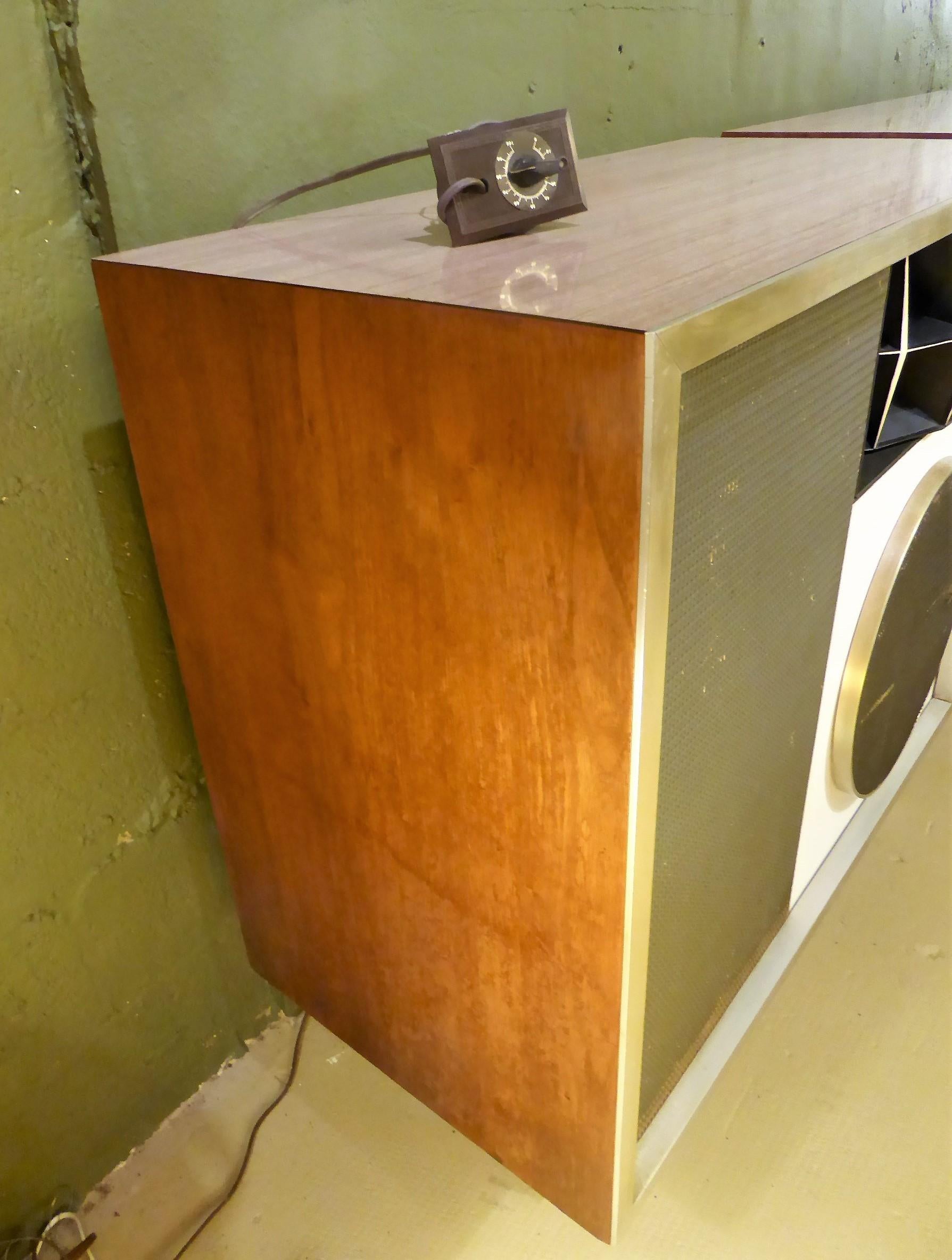 1956 Eames 3 Trusonic Speaker System and Custom Cabinet Credenza 2