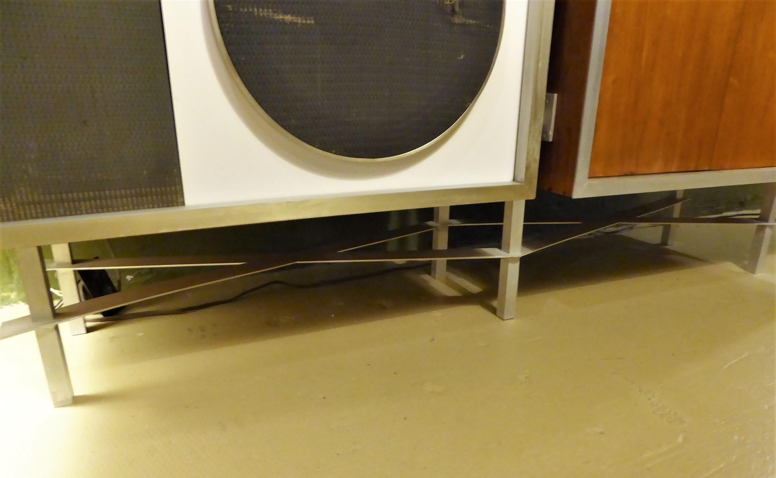 1956 Eames 3 Trusonic Speaker System and Custom Cabinet Credenza 3
