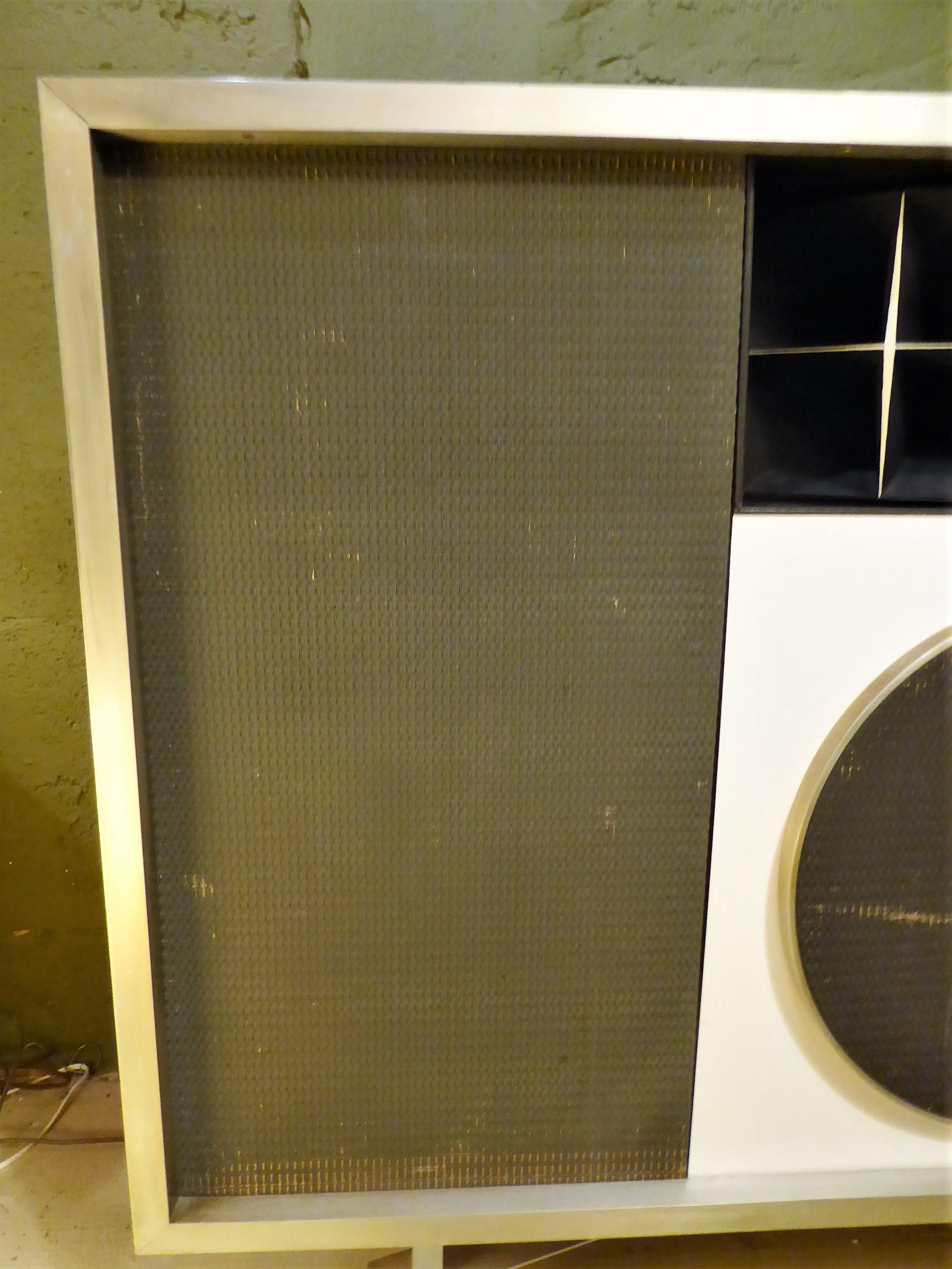 1956 Eames 3 Trusonic Speaker System and Custom Cabinet Credenza 4